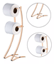 SUPORTE 1030RG DE CHÃO PARA PAPEL ROSE GOLD DUPLO - FUTURE - PARA BANHEIRO