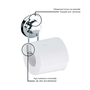 SUPORTE PARA PAPEL 4008 CROMADO COM VENTOSA - FUTURE - PAREDE -