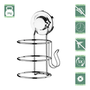 SUPORTE PARA SECADOR DE CABELO 4020 CROMADO COM VENTOSA - FUTURE -