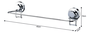 TOALHEIRO 4009 CROMADO COM VENTOSA - FUTURE - 45CM - PAREDE