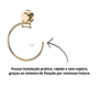 TOALHEIRO 4057RG ARGOLA 18CM COM VENTOSA ROSE GOLD - FUTURE